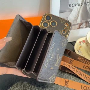LV card pouch phone case, organ-style card pouch crossbody design